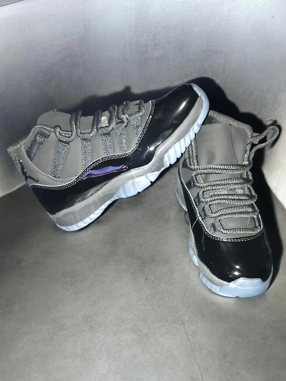 Jordan Boys' Grey and Black High-Top Sneakers